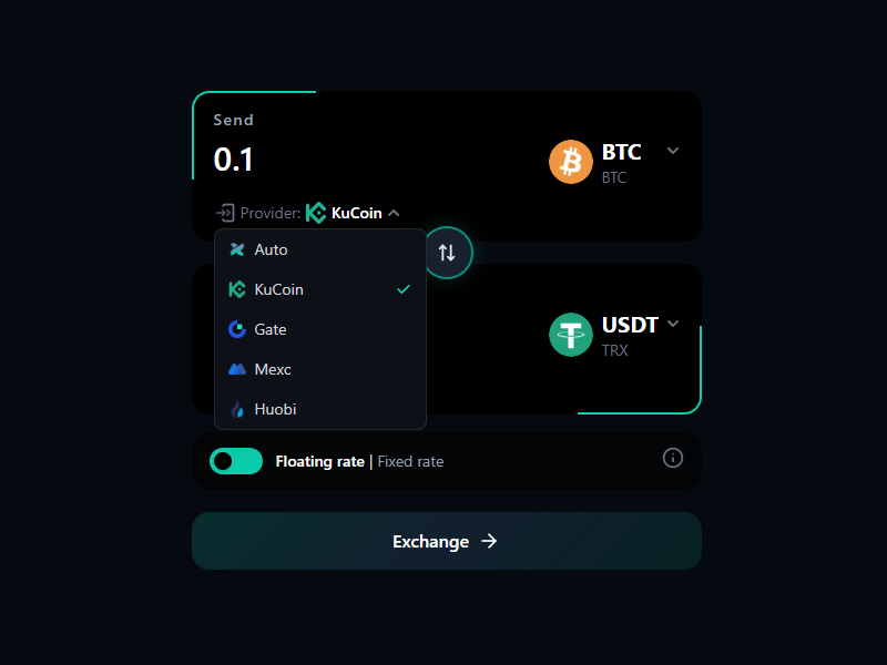 Select Exchange Route (Optional)